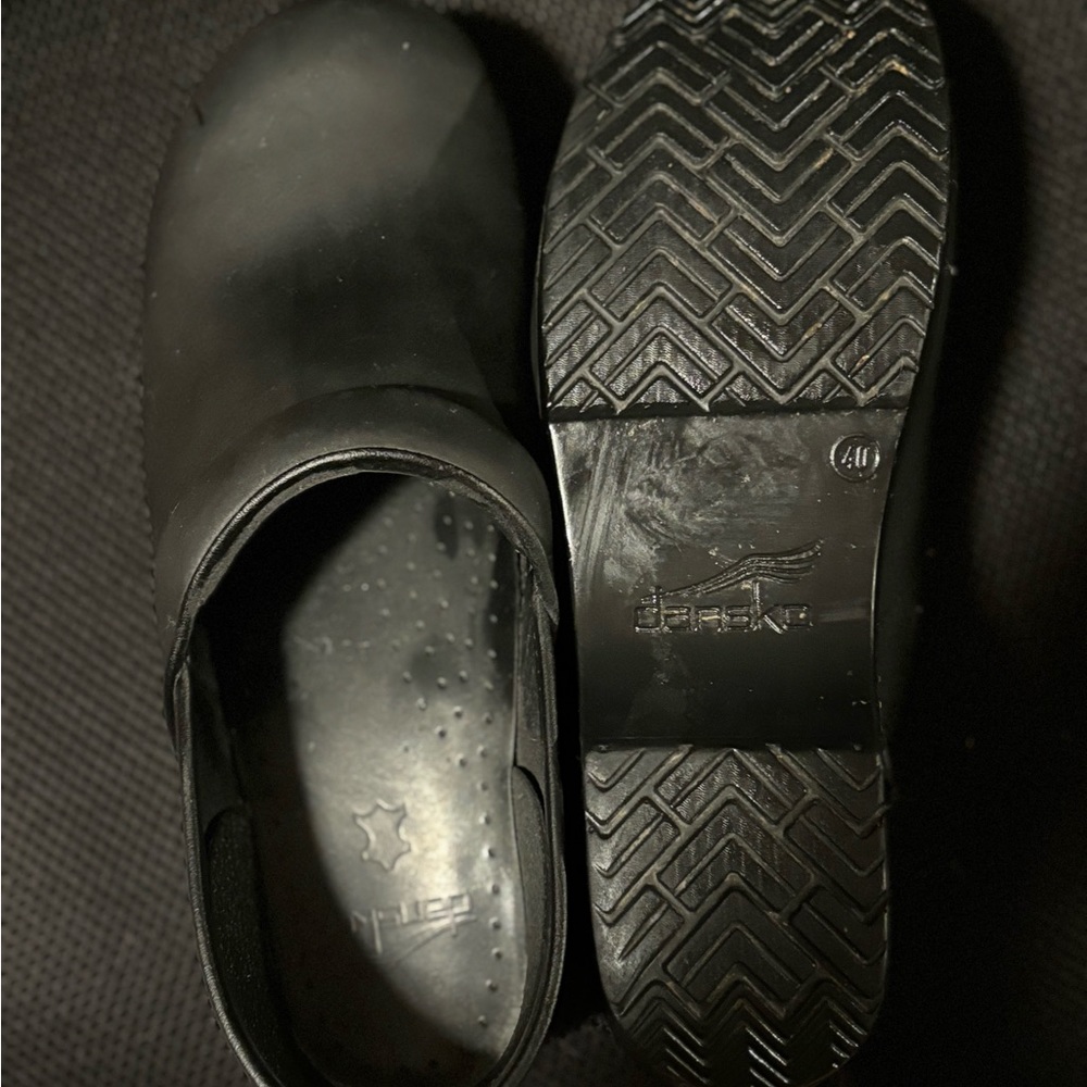 Dansko. Matte black clogs